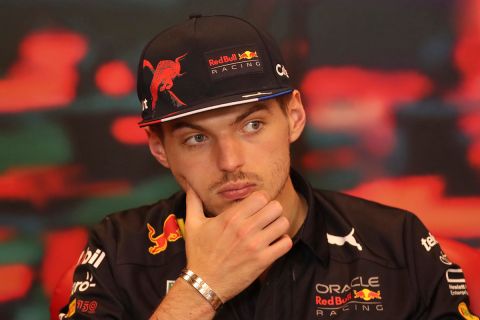 Red Bull driver Max Verstappen of the Netherlands answers to reporters during a news conference ahead the free practice at the Monaco racetrack, in Monaco, Friday, May 27, 2022. The Formula one race will be held on Sunday. (AP Photo/Daniel Cole)