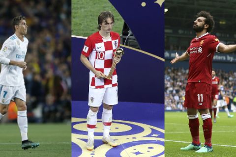 UEFA: Μόντριτς, Ρονάλντο και Σαλάχ για το βραβείο του καλύτερου παίκτη της χρονιάς