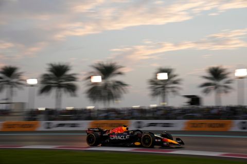 during the Formula One Abu Dhabi Grand Prix, in Abu Dhabi, United Arab Emirates Sunday, Nov. 20, 2022. (AP Photo/Hussein Malla)
