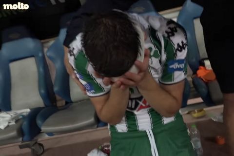 Ο Γκατσίνοβιτς μετά το τέλος του τελικού του Κυπέλλου Ελλάδας