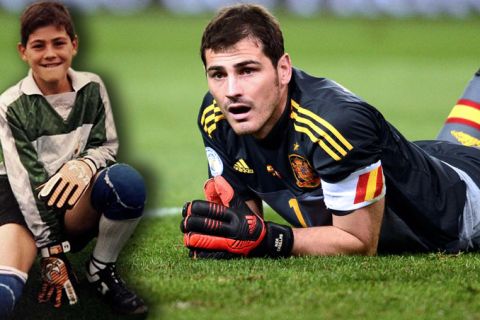 Spain's goalkeeper and captain Iker Casillas reacts during the FIFA World Cup 2014 qualifying football match Spain vs France on October 16, 2012 at Vicente Calderon stadium in Madrid. The game ended in a draw 1-1  AFP PHOTO/ FRANCK FIFE        (Photo credit should read FRANCK FIFE/AFP/Getty Images)
