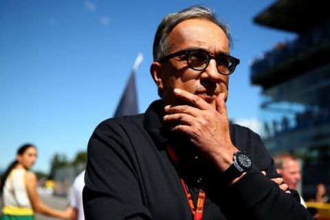 MONZA, ITALY - SEPTEMBER 06:  Fiat CEO Sergio Marchionne stands on the grid before the Formula One Grand Prix of Italy at Autodromo di Monza on September 6, 2015 in Monza, Italy.  (Photo by Dan Istitene/Getty Images)