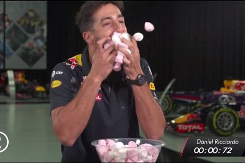 Πόσα ζαχαρωτά βάζει στο στόμα ο Ricciardo σε 1,92 δευτερόλεπτα;