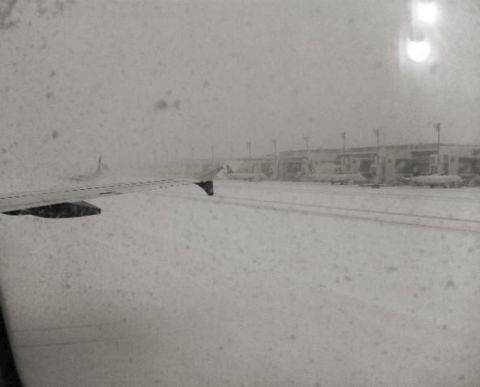 Πυκνή χιονόπτωση κατά την επιστροφή του Παναθηναϊκού