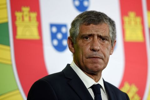Newly appointed Portuguese coach Fernando Santos looks on during his presentation at the headquarters of the Portuguese Football Federation in Lisbon on September 24, 2014. Fernando Santos was on September 23 named as the new coach of Portugal, succeeding Portuguese compatriot Paulo Bento. Santos, who will be 60 next month, is a former coach of Greece, whom he took to the quarter-finals of the 2012 European Championship and the round of 16 in the World Cup in Brazil.   AFP PHOTO / FRANCISCO LEONG        (Photo credit should read FRANCISCO LEONG/AFP/Getty Images)