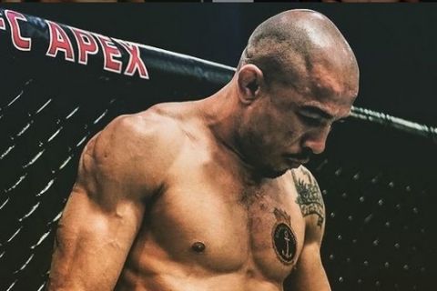 O Jose Aldo σε στιγμιότυπο από αγώνα MMA