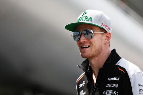 SHANGHAI, CHINA - APRIL 17: Nico Hulkenberg of Germany and Force India in the Paddock ahead of the Formula One Grand Prix of China at Shanghai International Circuit on April 17, 2016 in Shanghai, China.  (Photo by Mark Thompson/Getty Images)