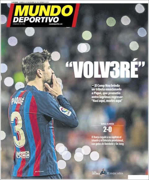 Το πρωτοσέλιδο της Mundo Deportivo (06/11/22)
