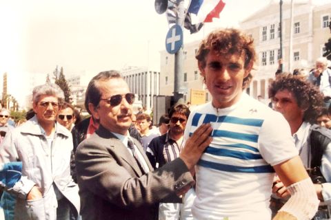 Ο Κανέλλος Κανελλόπουλος στον Γύρο Ελλάδας του 1987, όπου κατέλαβε τη δεύτερη θέση στη γενική κατάταξη. Ο Έλληνας πρωταθλητής είχε επίσης μια πρώτη θέση το 1981 και μια δεύτερη το 1986. 