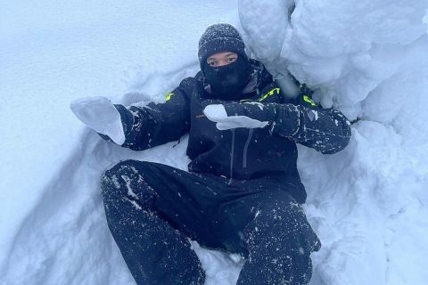 Ο Κιλιάν Εμπαπέ στα χιόνια