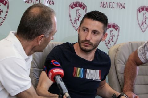 Παρουσίαση της νέας μεταγραφής της ΑΕΛ Milos Filipovic την Δευτέρα 10 Ιουνίου 2019. 
(EUROKINISSI SPORTS/ΘΑΝΑΣΗΣ ΚΑΛΛΙΑΡΑΣ)