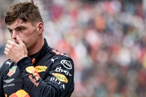 SAO PAULO, BRAZIL - NOVEMBER 11:  Second place finisher Max Verstappen of Netherlands and Red Bull Racing looks on in parc ferme during the Formula One Grand Prix of Brazil at Autodromo Jose Carlos Pace on November 11, 2018 in Sao Paulo, Brazil.  (Photo by Lars Baron/Getty Images) // Getty Images / Red Bull Content Pool  // AP-1XFZEDDA51W11 // Usage for editorial use only // Please go to www.redbullcontentpool.com for further information. // 