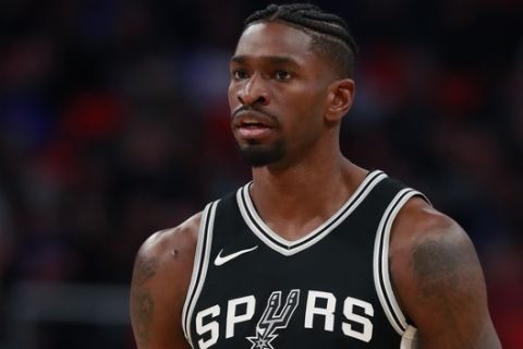 San Antonio Spurs guard Brandon Paul (3) seen during the first half of an NBA basketball game against the Detroit Pistons, Saturday, Dec. 30, 2017, in Detroit. (AP Photo/Carlos Osorio)