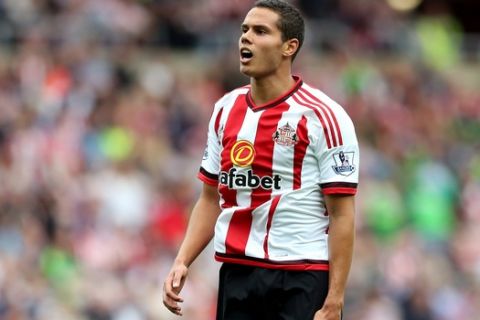 Sunderland's Jack Rodwell during their English Premier League soccer match between Sunderland and Swansea City at the Stadium of Light, Sunderland, England, Saturday, Aug. 22, 2015. (AP Photo/Scott Heppell)