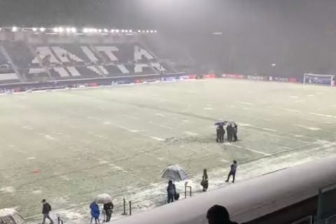 Champions League: Χιονισμένο το "Ατλέτι Ατζούρι" πριν από το Αταλάντα - Βιγιαρεάλ