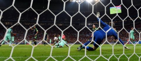 A view of the action between Portugal and Wales during their UEFA Euro 2016 Semi-final match