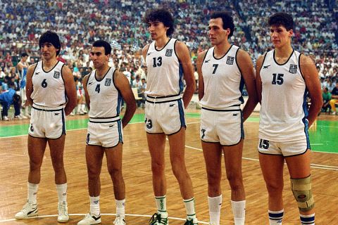 Η πεντάδα της Εθνικής μπάσκετ στον τελικό του Ευρωμπάσκετ του 1987