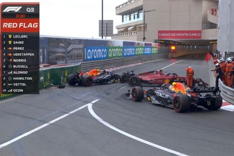 Formula 1, Μονακό GP: Πέρεζ και Σάινθ έπαιξαν συγκρουόμενα στο φινάλε των κατατακτηρίων