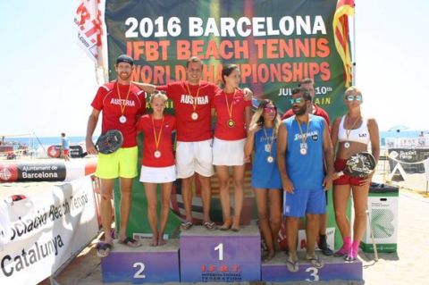 Ψηλά η ελληνική σημαία και στο Beach tennis