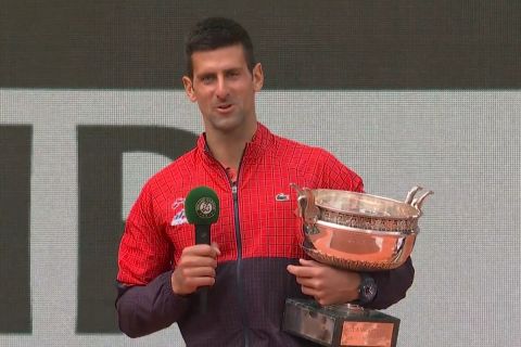 Τζόκοβιτς: "Περήφανος που κατέκτησα το 23ο Grand Slam στο Roland Garros"