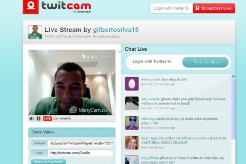 Ζιλμπέρτο livestream στο Twitter