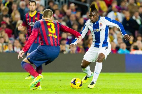 Thievy Bifouma - 01.11.2013 - Barcelone / Espanyol Barcelone - 12eme journee de Liga
Photo : Trigueros / Urbanandsport / Icon Sport