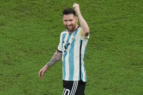 Ο Μέσι πανηγυρίζει γκολ του στην αναμέτρηση της Αργεντινής με την Αυστραλία