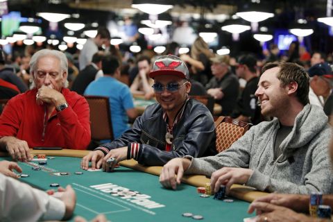 Τραπέζι πόκερ στο World Series of Poker σε τουρνουά στο Λας Βέγκας