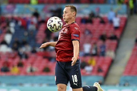 Ο Γιαν Μπορίλ κατά τη διάρκεια αγώνα του Euro 2020 της Τσεχίας με αντίπαλο την Αγγλία | 22 Ιουνίου 2021
