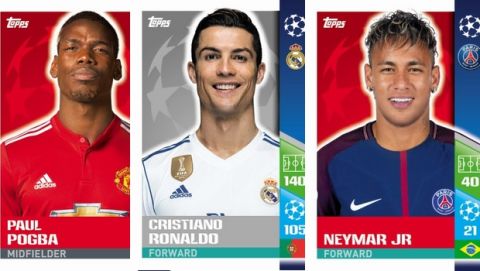 Νέα συλλογή αυτοκόλλητων και καρτών Champions League 2017-18 TOPPS 