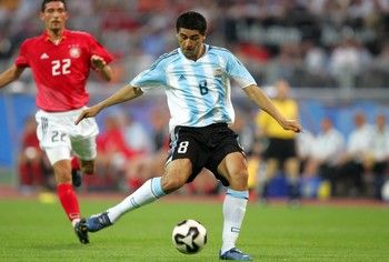 Juan RIQUELME - Argentine / Allemagne-Coupe des Confederations - 21.06.2005 - Nuremberg- Foot Football - largeur action