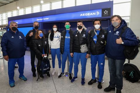 Η αναχώρηση της ελληνικής αποστολής για το Παγκόσμιο πρωτάθλημα κλειστού στίβου στο Βελιγράδι