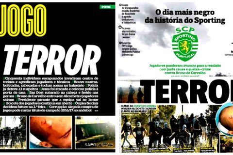 "Μαύρα" πορτογαλικά πρωτοσέλιδα για την επίθεση στους παίκτες της Σπόρτινγκ