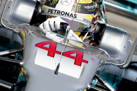 Mercedes driver Lewis Hamilton of Britain steers his car during the qualifying session for the Formula One Grand Prix at the Monaco racetrack in Monaco, Saturday, May 27, 2017. (AP Photo/Frank Augstein)