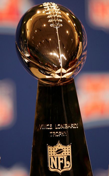 MIAMI - FEBRUARY 02:  The Vince Lombardi Super Bowl trophy is displayed during a press conference at the Miami Beach Convention Center on February 2, 2007 in Miami, Florida.  (Photo by Scott Halleran/Getty Images)