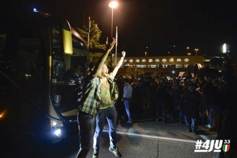 Χαμός στην υποδοχή της Γιουβέντους στο Τορίνο