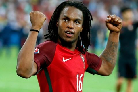 epa05400450 Renato Sanches of portugal react after the UEFA EURO 2016 quarter final match between Poland and Portugal at Stade Velodrome in Marseille, France, 30 June 2016. (RESTRICTIONS APPLY: For editorial news reporting purposes only. Not used for commercial or marketing purposes without prior written approval of UEFA. Images must appear as still images and must not emulate match action video footage. Photographs published in online publications (whether via the Internet or otherwise) shall have an interval of at least 20 seconds between the posting.) EPA/GUILLAUME HORCAJUELO EDITORIAL USE ONLY