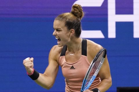 Η Μαρία Σάκκαρη πανηγυρίζει την πρόκριση στους "8" του US Open
