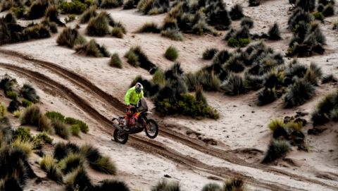 19 MEO ANTOINE (FRA); KTM; moto; bike; action during the Dakar 2018; Stage 7 La Paz to Uyuni; Bolivia; january 13 - Photo Eric Vargiolu / DPPI
