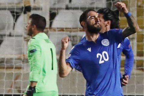 Ο Γρηγόρης Κάστανος πέτυχε δύο γκολ στην αναμέτρηση της εθνικής Κύπρου με την αντίστοιχη του Λουξεμβούργου για το Nations League