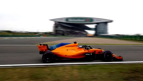 Shanghai International Circuit, Shanghai, China. Saturday 14th April, 2018. 
Fernando Alonso, McLaren MCL33 Renault.
Copyright: Zak Mauger/McLaren
_56I5835