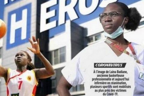 Κορονοϊός: Η Λαϊνά Μπαντιάν, από αθλήτρια μπάσκετ έγινε ηρωίδα σε νοσοκομείο της Γαλλίας