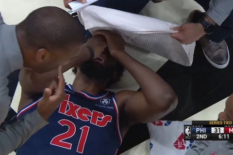 NBA, Εμπίντ: Δέχθηκε χτύπημα στο λαβωμένο του πρόσωπο και έβαλε τα κλάματα από τον πόνο