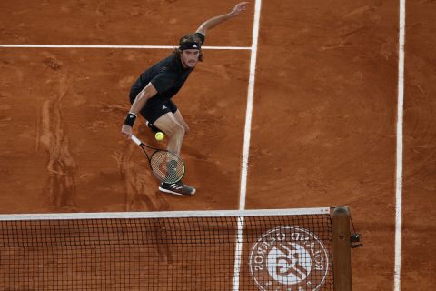 Ο Στέφανος Τσιτσιπάς κατά τη διάρκεια του Roland Garros