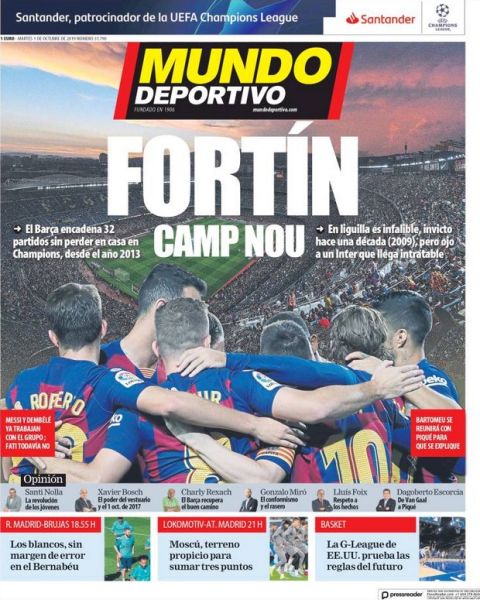 Η "Mundo Deportivo" προειδοποίησε την Ίντερ για το φρούριο της Μπαρτσελόνα