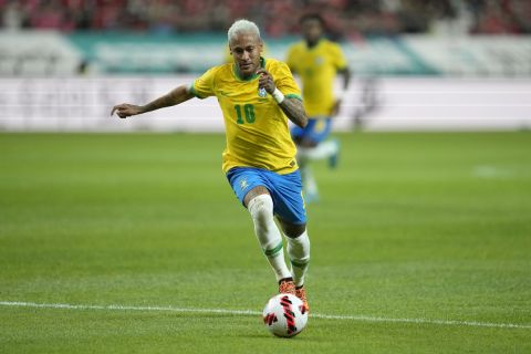 Ο Νεϊμάρ με τη φανέλα της Βραζιλίας σε φιλικό ματς κόντρα στην Νότια Κορέα | 2 Ιουνίου 2022
