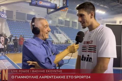 Ο Γιαννούλης Λαρεντζάκης στη Game Night: "Το αναλύσαμε, το συζητήσαμε για Σλούκα και Βεζένκοβ, προχωράμε"