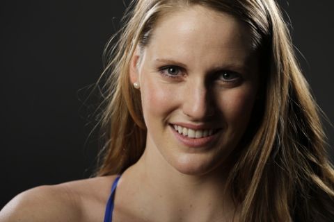 Swimmer Missy Franklin poses for photos at the 2016 Team USA Media Summit Monday, March 7, 2016, in Beverly Hills, Calif. (AP Photo/Jae C. Hong)