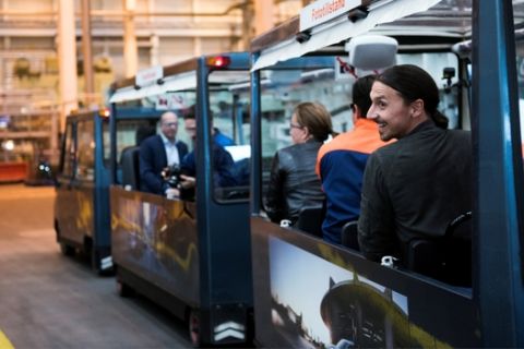 Swedish football legend Zlatan Ibrahimovi visits Volvo Cars
