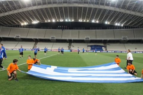 Το Ολυμπιακό στάδιο πριν από την έναρξη αγώνα της Εθνικής Ελλάδας